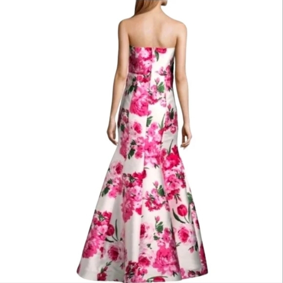 B. Smart Dresses & Skirts - B. Smart Floral Sweetheart Strapless Mermaid Maxi Gown In Pink White NWT Size 9
